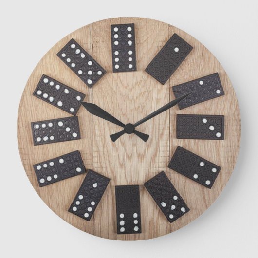 Realistic dominoes große wanduhr (Vorderseite)