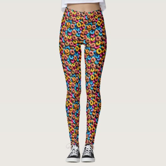 Realistic Donuts Leggings (Vorderseite)