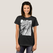 Realistic Dragon Drawing Sticker  T-Shirt (Vorne ganz)
