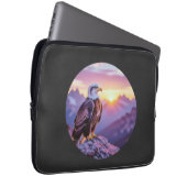 Realistic Eagle on Rock – Majestic Wildlife Scene Laptopschutzhülle (Vorne Rechts)