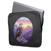Realistic Eagle on Rock – Majestic Wildlife Scene Laptopschutzhülle (Vorderseite Links)