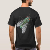 Realistic Green Bottle house Fly    T-Shirt (Rückseite)
