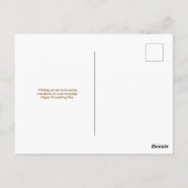 Realistic Groundhog Sitting By Burrow Nature Photo Postkarte (Rückseite)