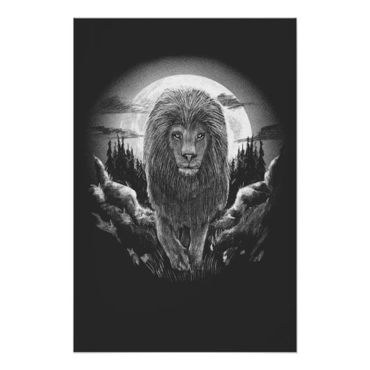 realistic Lion Poster (Vorderseite)