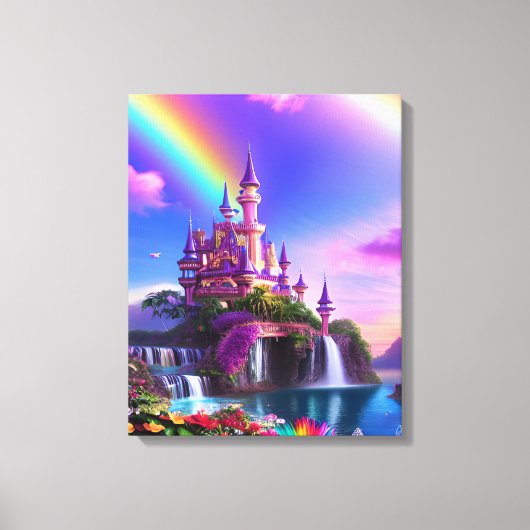 Realistic Magical Landscape Canvas Print Leinwanddruck (Vorderseite)
