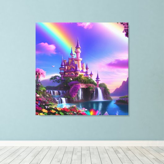 Realistic Magical Landscape Canvas Print Leinwanddruck (Insitu (Holzboden))
