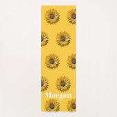 Realistic Minimal Sunflower Pattern Custom Apron Yogamatte (Vorderseite)