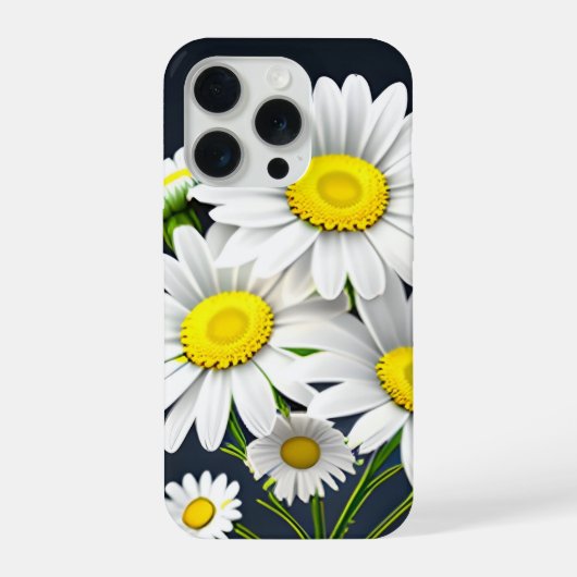 Realistic Modern Daisy  iPhone Hülle (Rückseite)