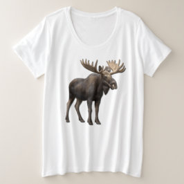 REALISTIC MOOSE DESIGN. SAMER BRASIL GROßE GRÖßE T-Shirt