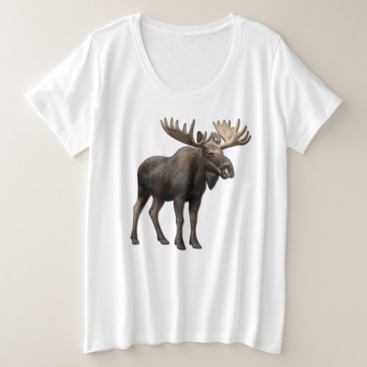 REALISTIC MOOSE DESIGN. SAMER BRASIL GROßE GRÖßE T-Shirt (Design vorne)