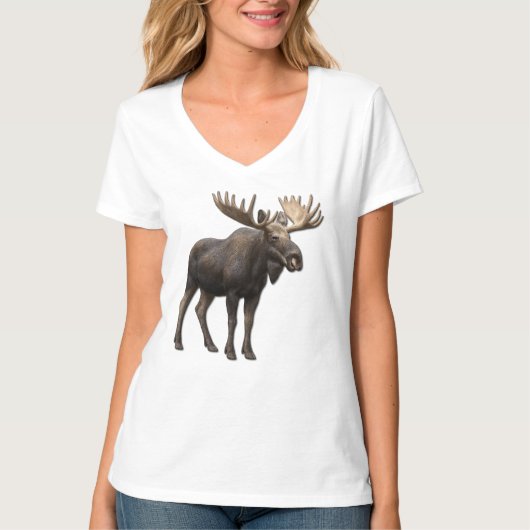 REALISTIC MOOSE DESIGN. SAMER BRASIL T-Shirt (Vorderseite)