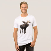 REALISTIC MOOSE DESIGN. SAMER BRASIL Tri-Blend SHIRT (Vorderseite voll)