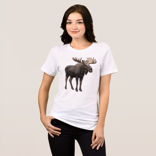 REALISTIC MOOSE DESIGN. SAMER BRASIL Tri-Blend SHIRT (Vorderseite voll)
