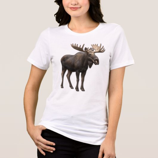 REALISTIC MOOSE DESIGN. SAMER BRASIL Tri-Blend SHIRT (Vorderseite)