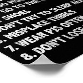 Realistic New Year's Resolutions Sayings Quote Fun Poster (Ecke)