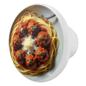 Realistic Spaghetti and Meatballs Food Kitchen Keramikknauf (Rechts)