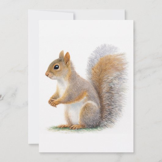 Realistic Squirrel Portrait Einladung (Vorderseite)