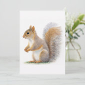 Realistic Squirrel Portrait Einladung (Stehend Vorderseite)