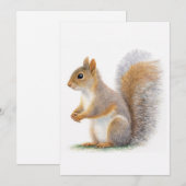 Realistic Squirrel Portrait Einladung (Vorne/Hinten)