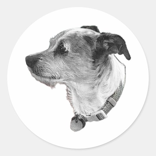 Realistic Terrier Sticker – Side Profile Detail (Vorderseite)