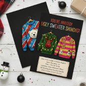 Realistic Ugly Sweater Shindig Knitted Invitation Einladung