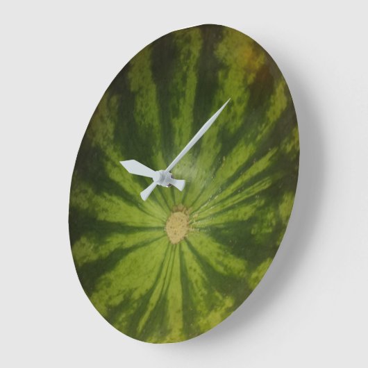 Realistic Watermelon Große Wanduhr (Winkel)