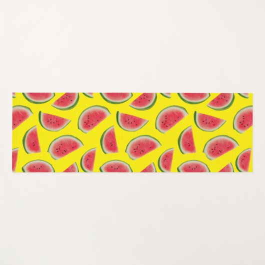 Realistic Watermelon Slice Pattern Design Yogamatte (Vorderseite (Horizontal))