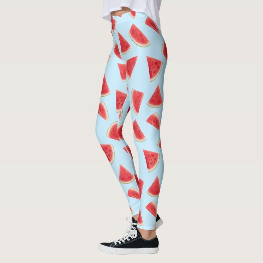 Realistic Watermelon Slice Summer Pattern Leggings (Links)