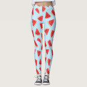 Realistic Watermelon Slice Summer Pattern Leggings (Vorderseite)