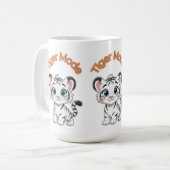 Realistic White Tiger – Photorealistic Wildlife Ar Kaffeetasse (Vorderseite Links)