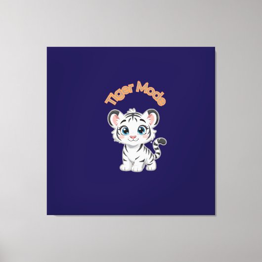 Realistic White Tiger – Photorealistic Wildlife Ar Leinwanddruck (Vorderseite)