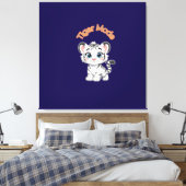 Realistic White Tiger – Photorealistic Wildlife Ar Leinwanddruck (Insitu (Schlafzimmer))