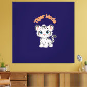 Realistic White Tiger – Photorealistic Wildlife Ar Leinwanddruck (Insitu (Wohnzimmer))