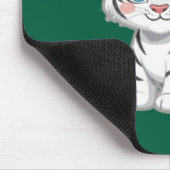 Realistic White Tiger – Photorealistic Wildlife Ar Mousepad (Ecke)