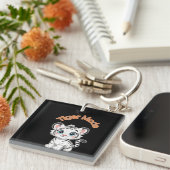 Realistic White Tiger – Photorealistic Wildlife Ar Schlüsselanhänger (Vorderseite rechts)