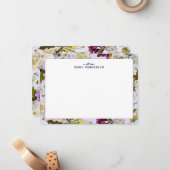 Realistic Wildflower Floral Print Frame Mitteilungskarte (Vorderseite/Rückseite Beispiel)