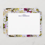 Realistic Wildflower Floral Print Frame Mitteilungskarte (Vorne/Hinten)