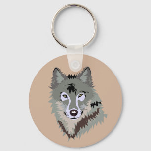Realistisch animierter Wolf-Schlüsselanhänger Schlüsselanhänger