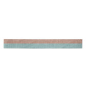 Realistisch Burlap Rustikal Blush Pink & Light Blu Satinband (Vorderseite)