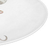 Realistisch eine lustige Feldmaus und Pilz Schneidebrett (Ecke)