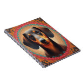 Realistisch farbenfrohe Niedliche Dackel Hundelieb Notizblock (Rechte Seite)