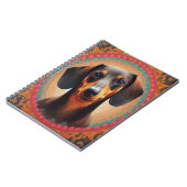 Realistisch farbenfrohe Niedliche Dackel Hundelieb Notizblock (Linke Seite)