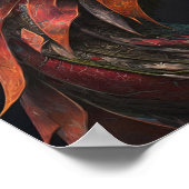 Realistisch lebendige Drachenkunst Poster (Ecke)