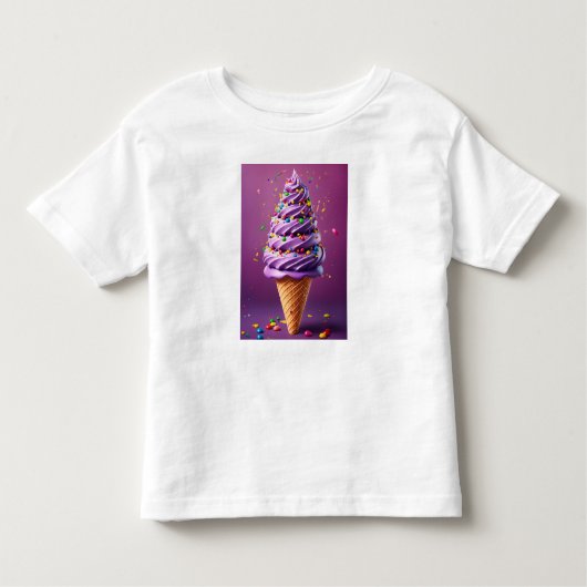 Realistisch Lila Eiscreme Kleinkind T-shirt (Vorderseite)