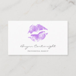 Realistisch Lila Kiss Print Lips Visitenkarte