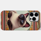 Realistisch Niedliche siamesische Katze farbenfroh Case-Mate iPhone Hülle (Rückseite (Horizontal))