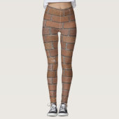 Realistisch Red Terra Cotta Bricks Texture Leggings (Vorderseite)