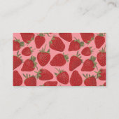 Realistisch reifes Rotes Erdbeeren Visitenkarte (Rückseite)