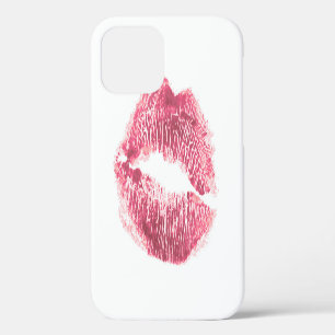Realistisch rosa Lippen, abgeschiedener Kuss iPhone 12 Hülle