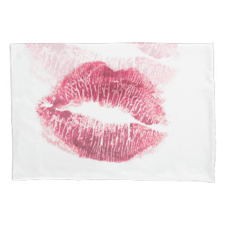 Realistisch rosa Lippen, abgeschiedener Kuss Kissenbezug